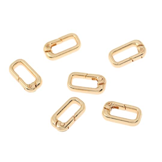 19mm Metal Rectangle Hinged Closures, 6ct. by Bead Landing™